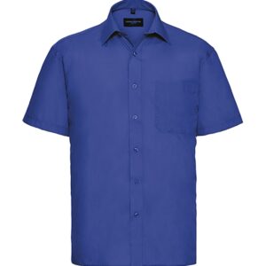 KOSZULA MĘSKA RUSSELL  Z KRÓTKIM RĘKAWEM POPELINOWA